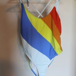 Urban Outfitters Rainbow One Piece Bathing Suit